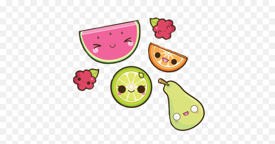 With Faces - Cute Food Kawaii Png Emoji,Tumblr Kawaii Faces Emoji