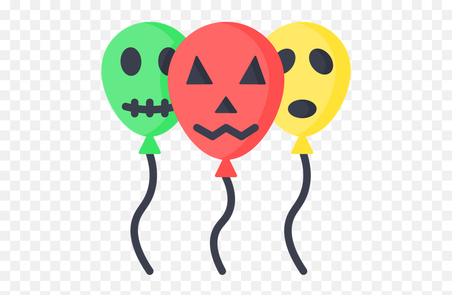 Scary Balloons Icon Of Flat Style - Happy Emoji,Scary Emoticon