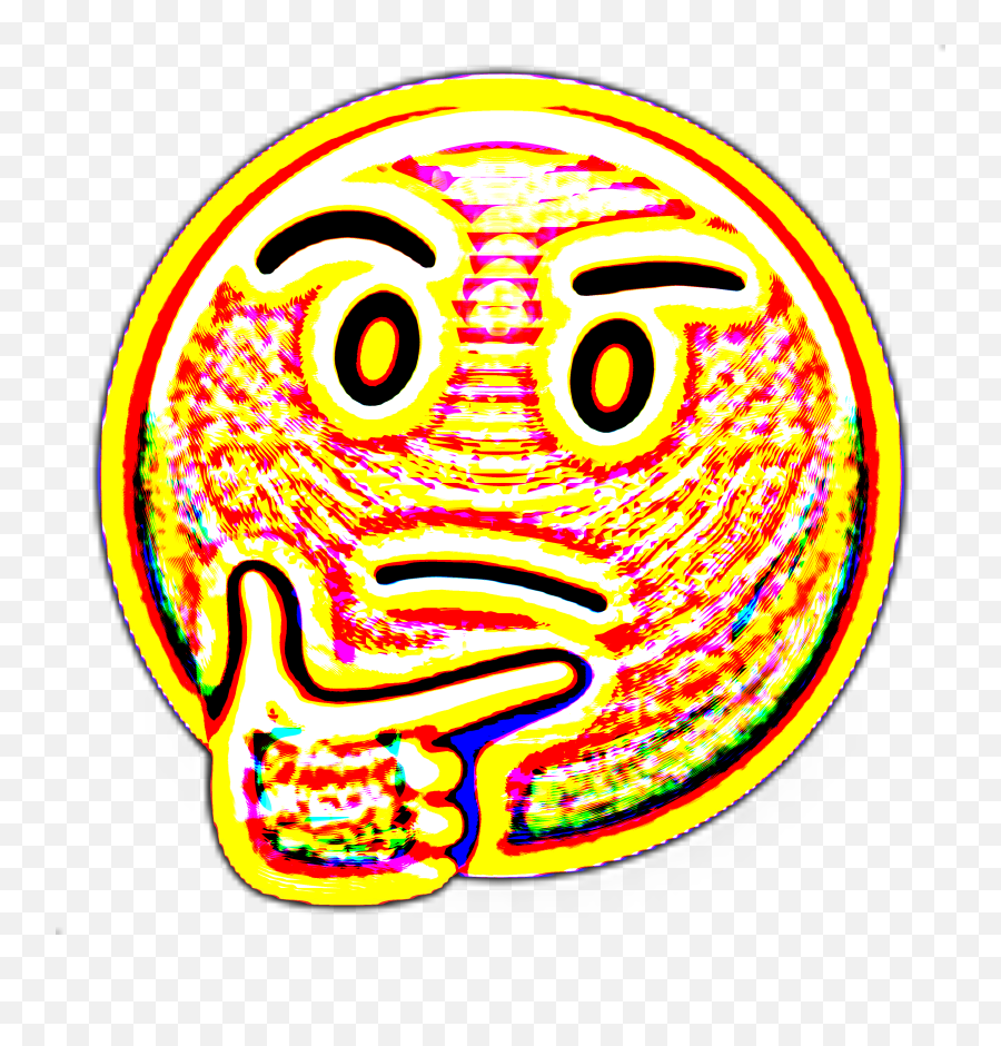 Thinkingemoji Think Emoji Hdr Sticker By - Happy,Think Emoji