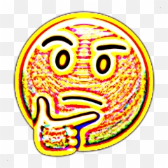 Thinkingemoji Think Emoji Hdr Sticker By - Happy,Think Emoji