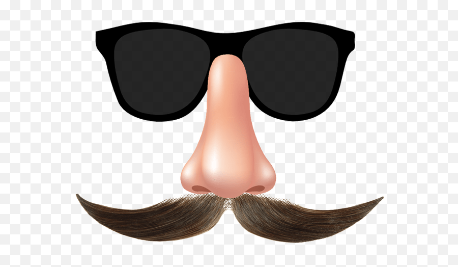 Download Groucho Moustache Mustache - Fake Mustache And Glasses Png Emoji,Emoticon Groucho