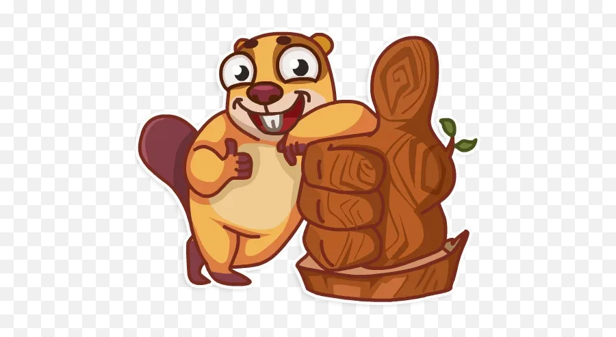 Troy Stickers Set For Telegram - Beaver Sticker Pack Emoji,Hairless Beaver Emoticon