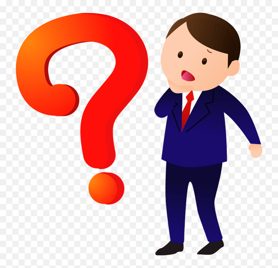 Business Man Question Mark Clipart - Png Download Full Person With Question Mark Gif Emoji,Humbled Emoticon