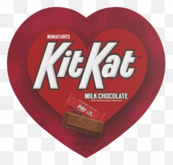 Kit Kat Chocolate Wafer Miniatures Candy Valentineu0027s Heart Box 64 Oz - Walmartcom Kit Kat Miniatures Heart Emoji,Conversation Hearts Emotions Android