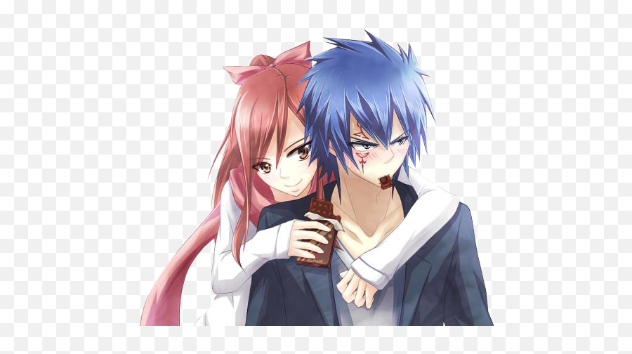 Your Favourite Blue And Red Hair Ship - Forums Erza X Jellal Emoji,Fairy Tail Erza Chibi Emoticon