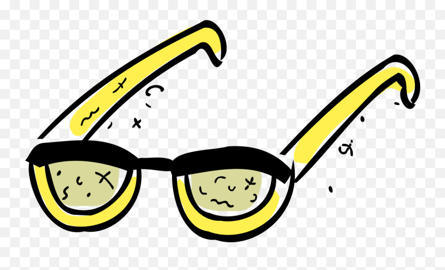 Vector Illustration Of Reading Glasses And Eyeglasses - Happy Emoji,Old Sunglass Emoticon