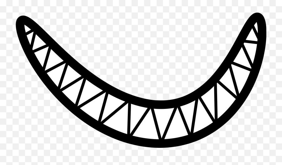File - Black And White Shark Teeth Clipart Emoji,Sharp Teeth Emoji