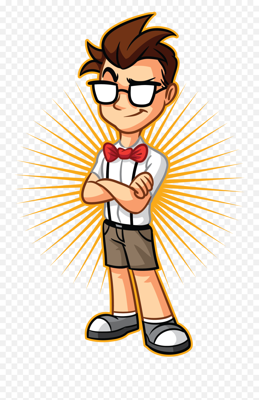 Cartoon Geek Nerd Clipart - Full Size Clipart 5703001 Emoji,Emoticon Techie