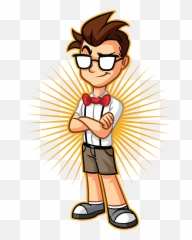 Cartoon Geek Nerd Clipart - Full Size Clipart 5703001 Emoji,Emoticon Techie