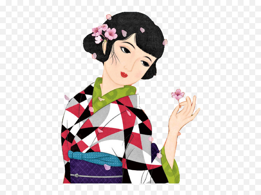 Girl Kimono Sticker - Traditional Emoji,Kimono Emoji
