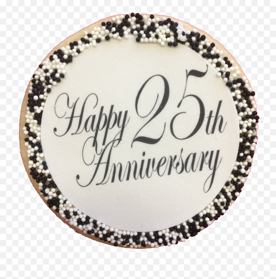 Happy Anniversary Sugar Cookies With Nonpareils - Dot Emoji,Happy Anniversary Emoji