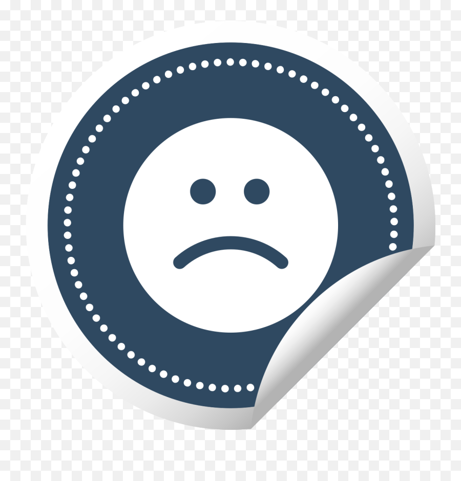 Free Emoji Emoticon Sticker Sad Png - Red Certificate Badge Png,^) Emoticon