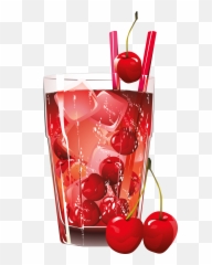 Cherry Cocktail Clipart - Clip Art Library Fruit Juice Glass Png Emoji,Cocktail Emoticons