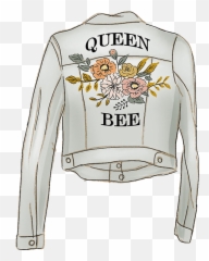 Queenbee Denimjacket Rustic Sticker By Stacey4790 - Long Sleeve Emoji,Queen Emoji Shirt