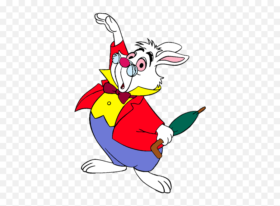 Whiterabbitofwonderlandgif 450590 White Rabbit - Alice In Wonderland Disney The White Rabbit Emoji,Chloe Price Emoji Movie