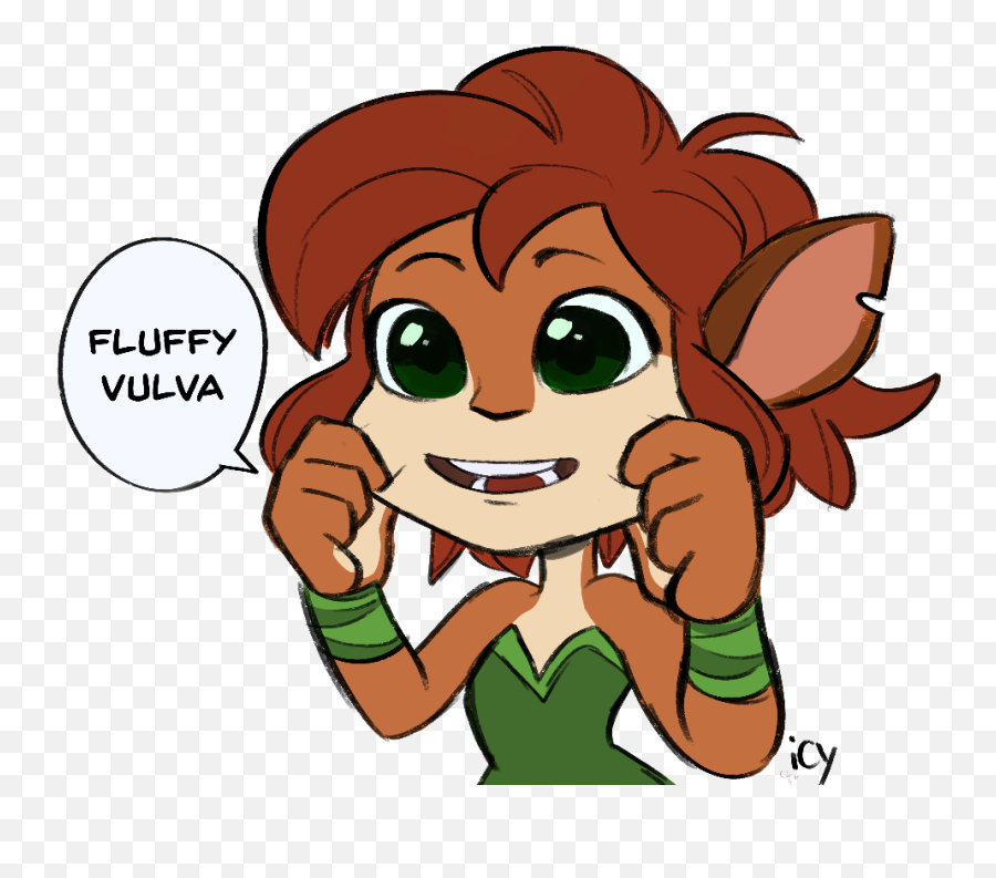 Fluffy Vulva - Fictional Character Emoji,Cummies Emoji