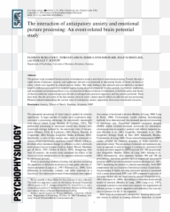 Pdf The Interaction Of Anticipatory Anxiety And Emotional - Document Emoji,Egi Emotion
