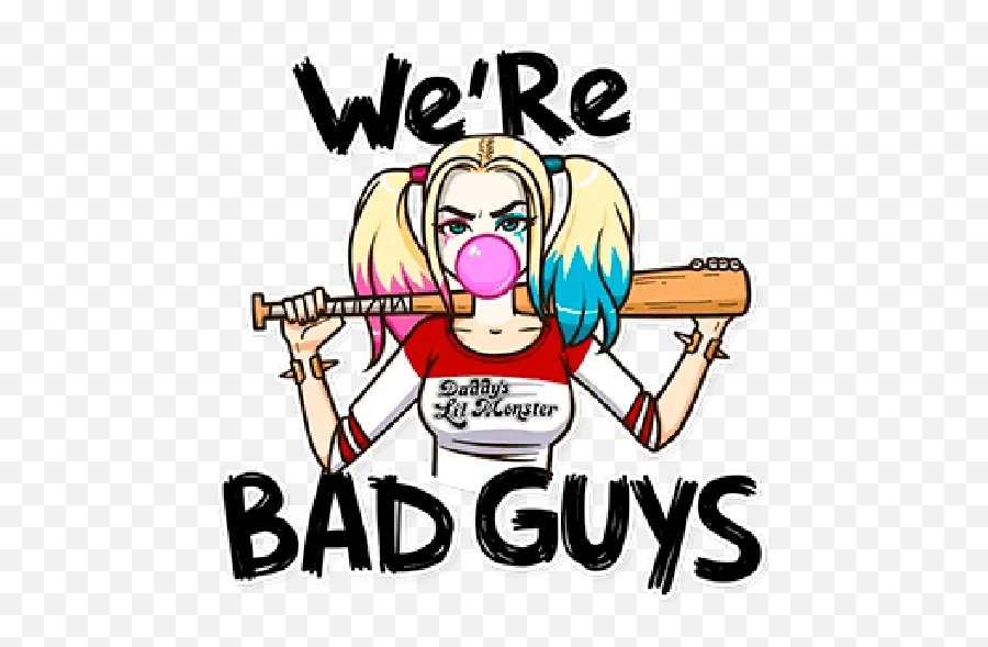 Harley Quinn Whatsapp Stickers - Stickers Cloud Transparent Harley Quinn Sticker Emoji,Calcomanias De Emojis