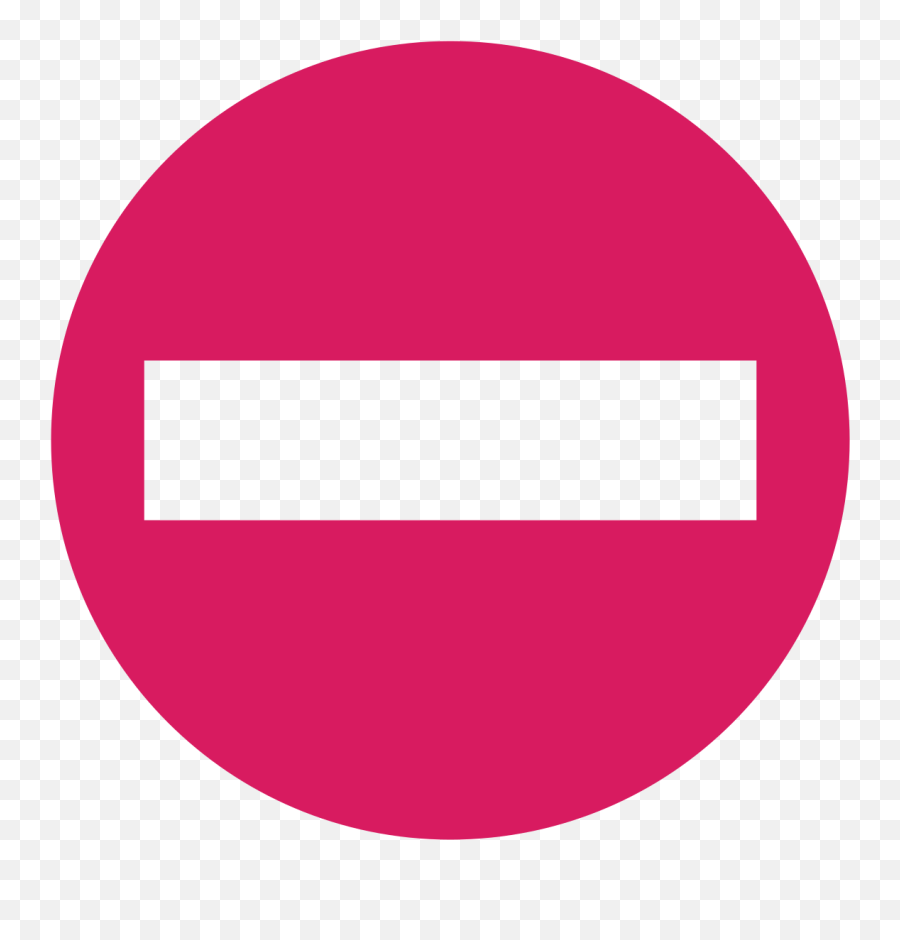Eo Circle Pink No - No Entry Orange Sign Emoji,No Entry Emoji