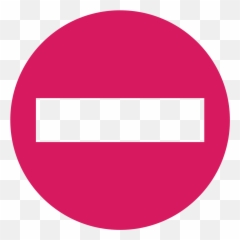 Eo Circle Pink No - No Entry Orange Sign Emoji,No Entry Emoji