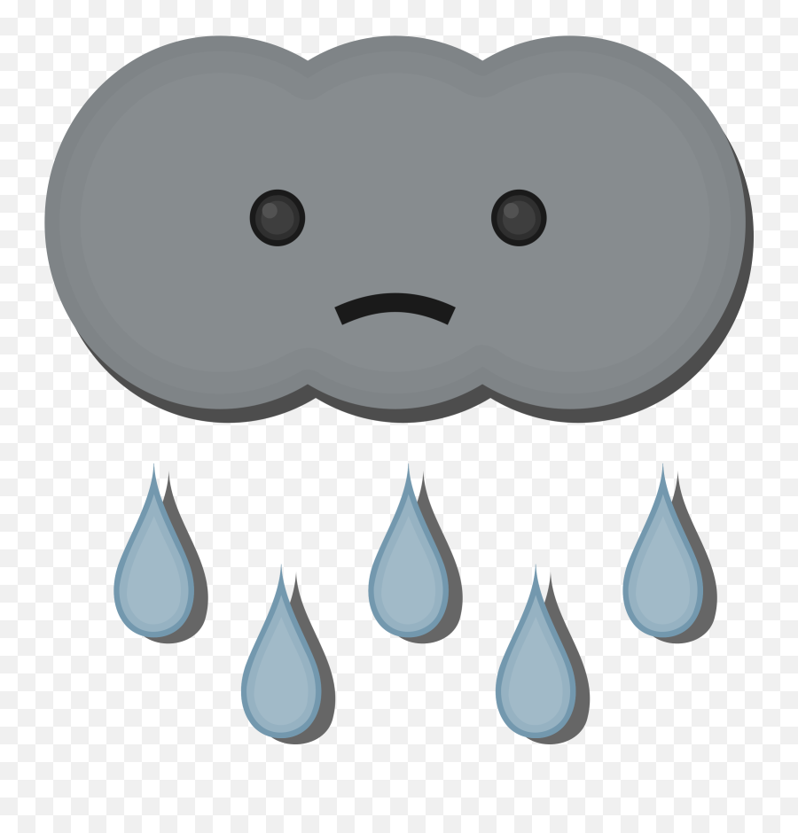 Senior Project - Sad Rain Cloud Clipart Emoji,Musical Emotion