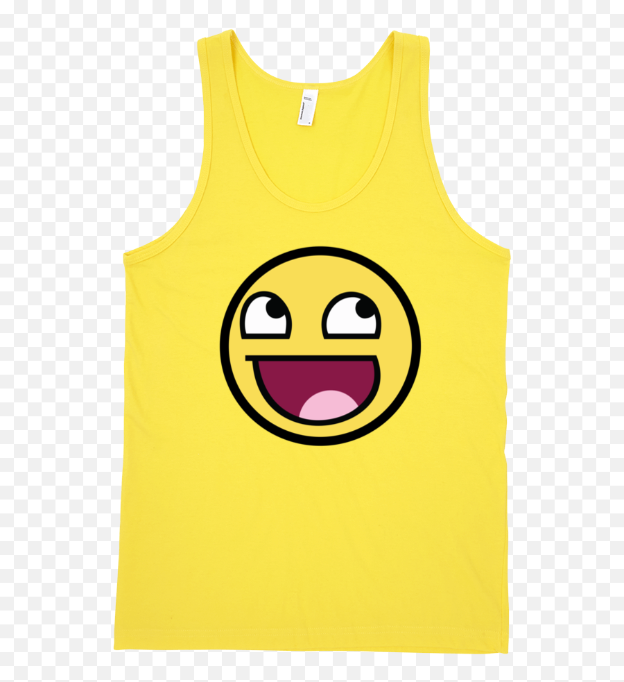 Happy Smiley Fine Jersey Tank Top Unisex - Sleeveless Shirt Emoji,Emoji 100 Shirt
