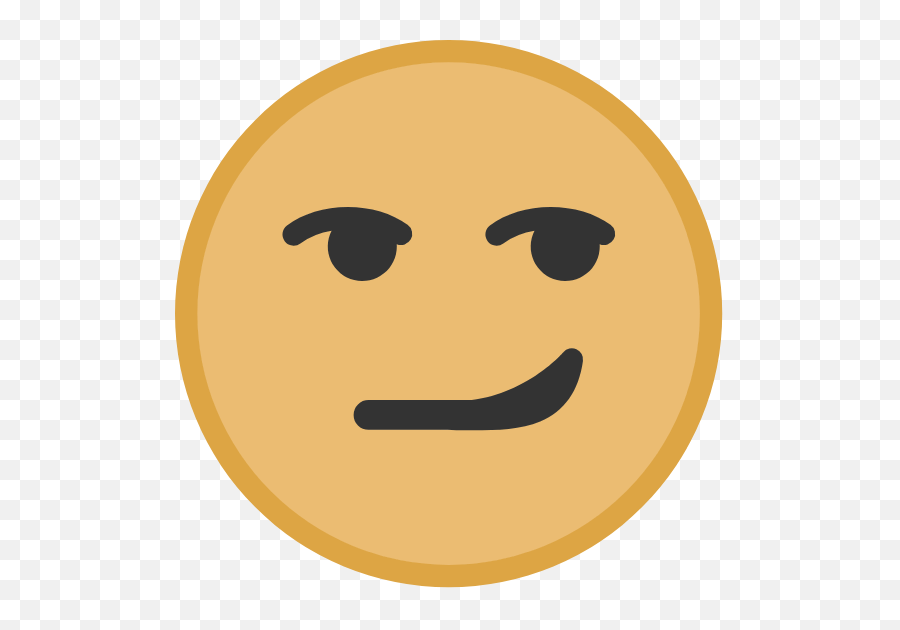 Yellow Smirking Face Graphic - Happy Emoji,Smirking Emoji