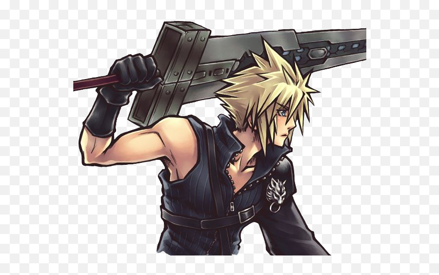 Gaming Ffvii Ff7 Final Sticker - Cloud Strife Transparent Emoji,Final Fantasy Emojis Transparent