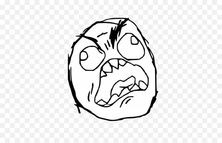 Troll Face Meme Angry Png Image With No - Rage Comic Faces Transparent Emoji,Troll Face Emoji