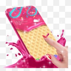 Waffle Live Wallpaper Animated - Chocolate Emoji,Emojis Helado