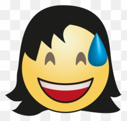 Hair Girl Emoji Png Photo - Happy,Girl Emoji With Hand