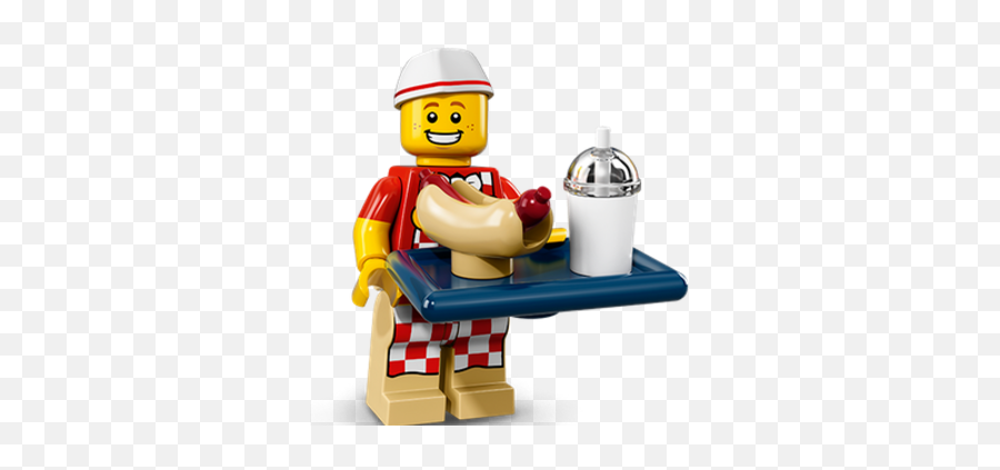 Hot Dog Vendor - Lego Minifigures Series 17 6 Emoji,What Does The Emoji Hot Dog,pizza,taco,controller= To