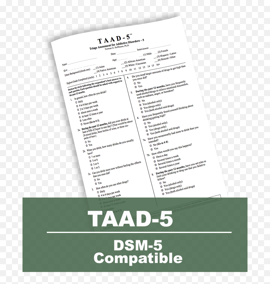 The Change Companies Ta - T Triage Assessment For Addictive D Document Emoji,Days Of The Week As Emotions