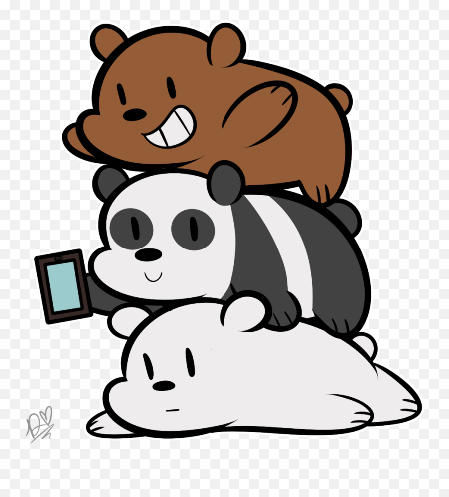 Panda Ice Bear And Grizzly Png Image - Iphone Wallpaper Bare Bears Hd Emoji,Panda Bear Emoji