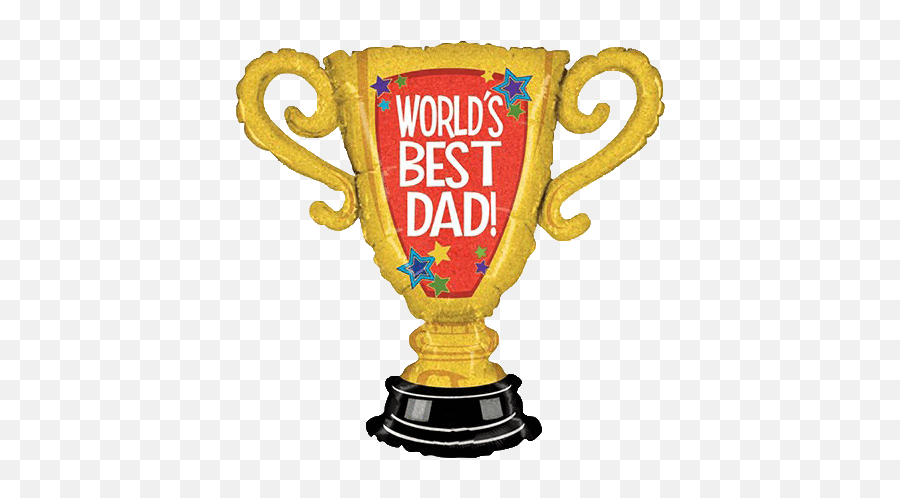 Best Dad Trophy Fathers Day Balloon - Worlds Best Dad Trophy Emoji,Father's Day Emoji