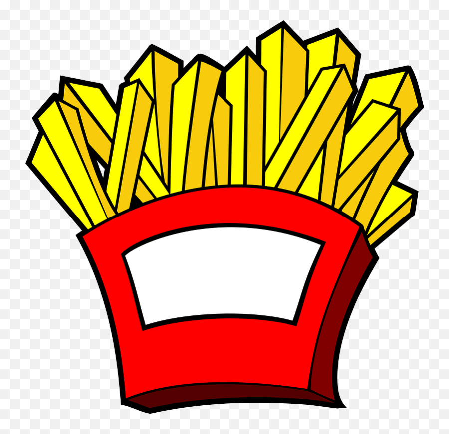 French Fries In A Red Carton Clipart - French Fries Clipart Emoji,Fried Potato Chips Emoji Text