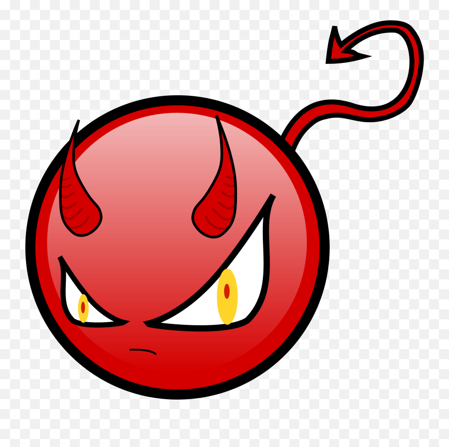 Fileevil Redsvg - Wikimedia Commons Transparent Png Evil Emoji,Evil Face Emoticon
