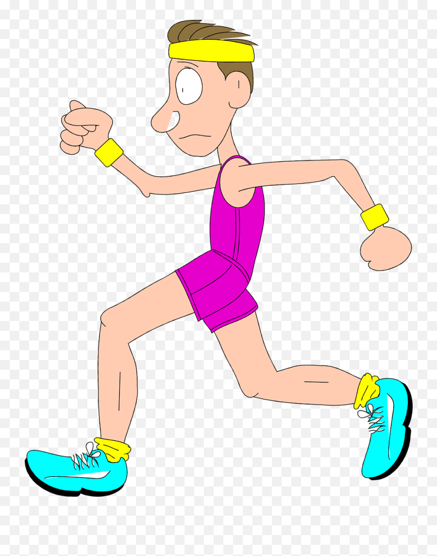 Free Clip Art Of Person Running Clipart - Cartoon People Running No Background Emoji,Jogging Emoji