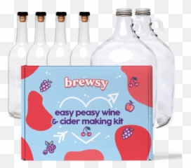 Brewsy Shop - Make Your Own Wine U0026 Cider Emoji,Bottle Of Wine Up Next To A Wine Glass Emoticon