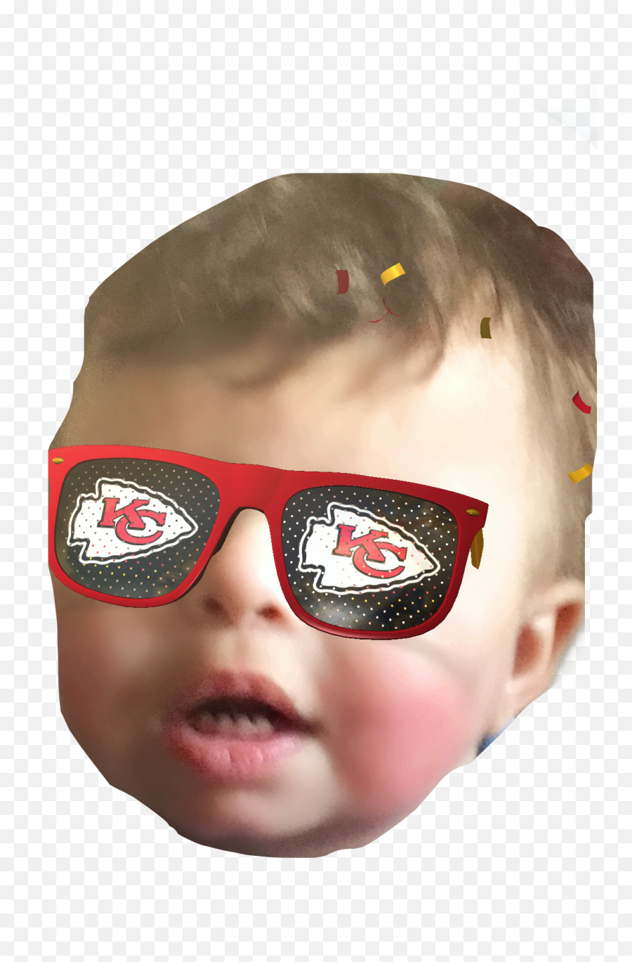 Aileen Kcchiefs Cute Head Face Sticker - Kansas City Chiefs Emoji,Kc Chiefs Emoji