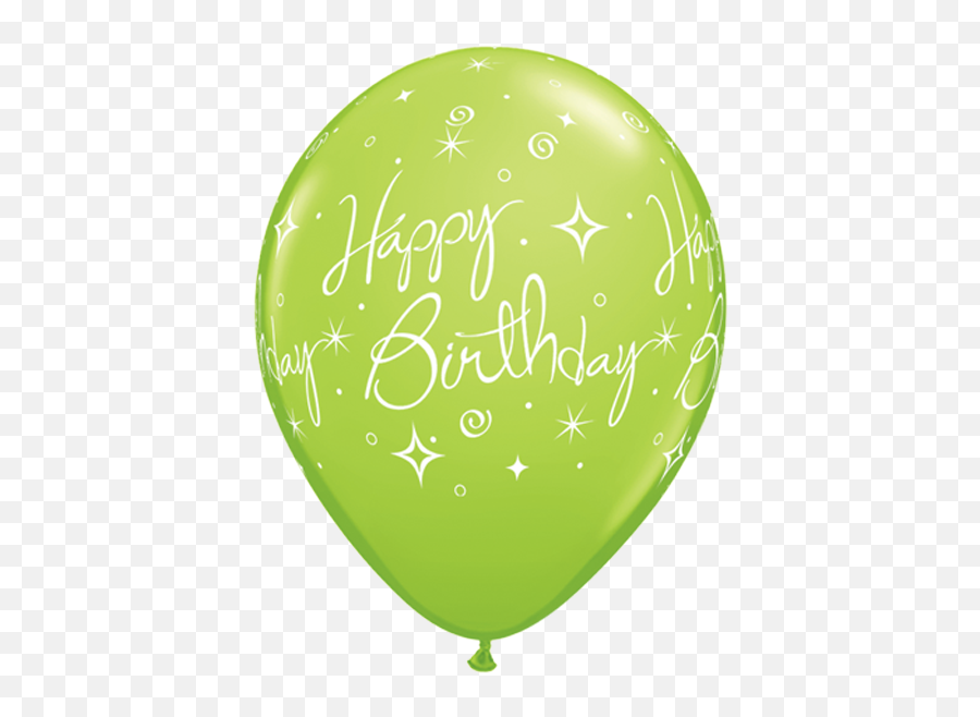 10 X 11 Happy Birthday Elegant Sparkles U0026 Swirls Sorbet - Happy Birthday Balloons In Green Colour Emoji,Emoji Themed Party Supplies