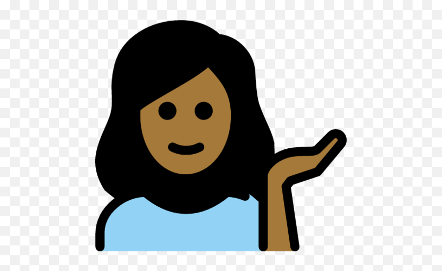 Woman Tipping Hand Medium - Dark Skin Tone Emoji Download,Fleshtone Emoji Finger Down