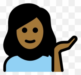 Woman Tipping Hand Medium - Dark Skin Tone Emoji Download,Fleshtone Emoji Finger Down