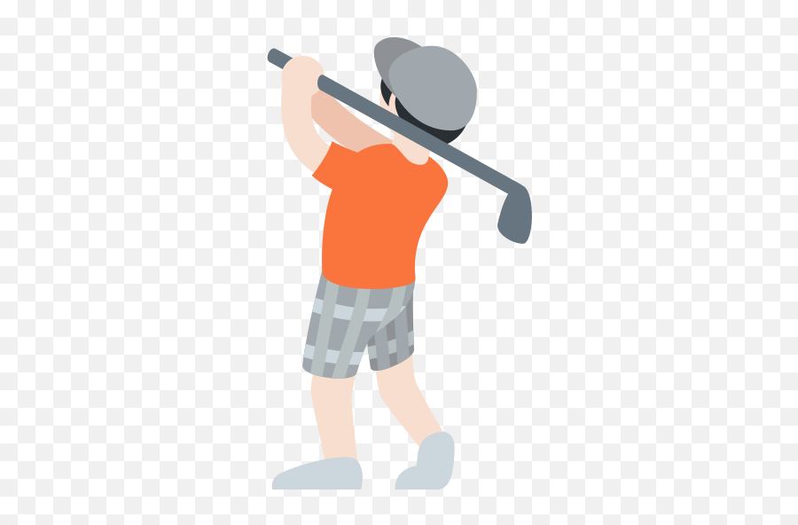 Person Golfing Light Skin Tone Emoji,Flat Black Emojis