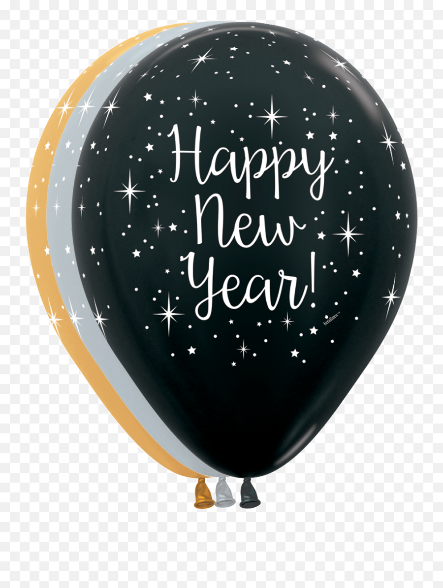 Glittering Happy New Year 11u2033 Latex Balloons 50 Count Emoji,Emoji Hapopy New Year