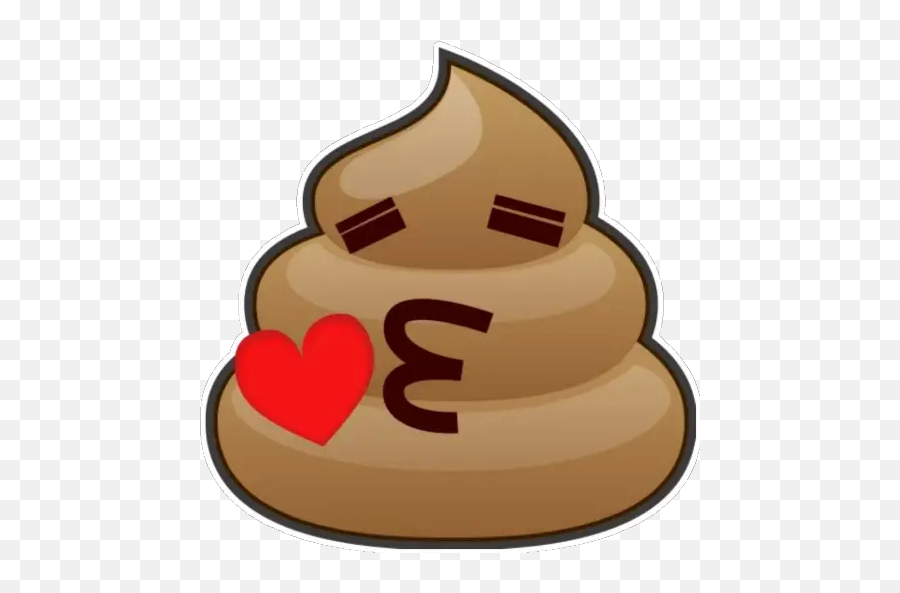 Sticker Maker - Popó Emotions Emoji,Orange And Brown Heart Emoji