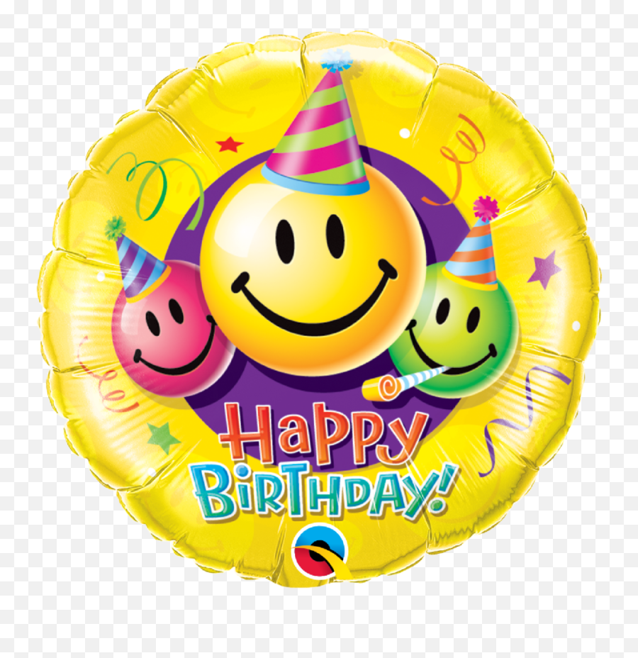 Rond - Smiley Face Happy Birthday Smiley Emoji,Happy Birthday Emoji ...