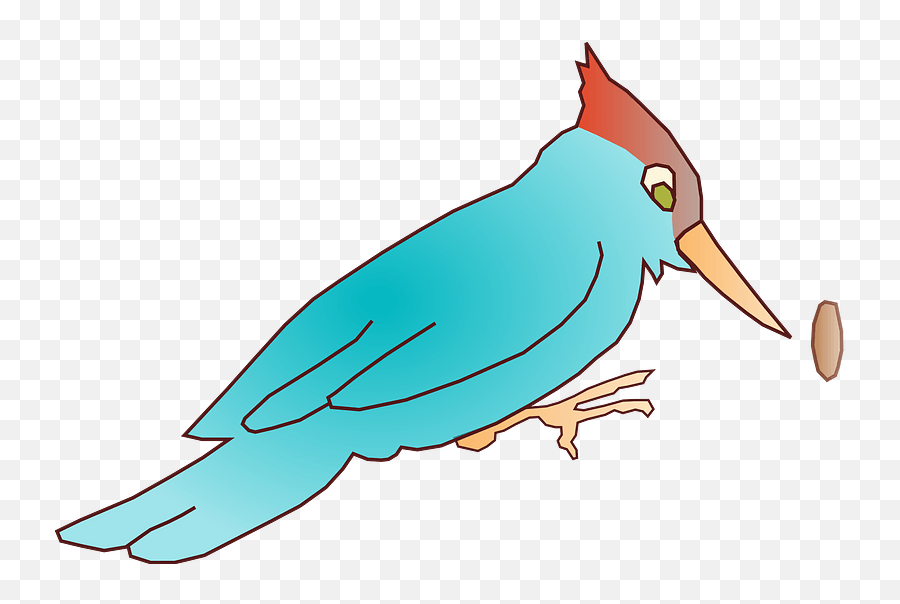 Blue Woodpecker Clipart - Wood Cutter Bird Drawing Emoji,Woodpecker Emoji