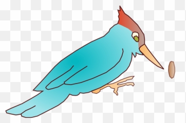 Blue Woodpecker Clipart - Wood Cutter Bird Drawing Emoji,Woodpecker Emoji