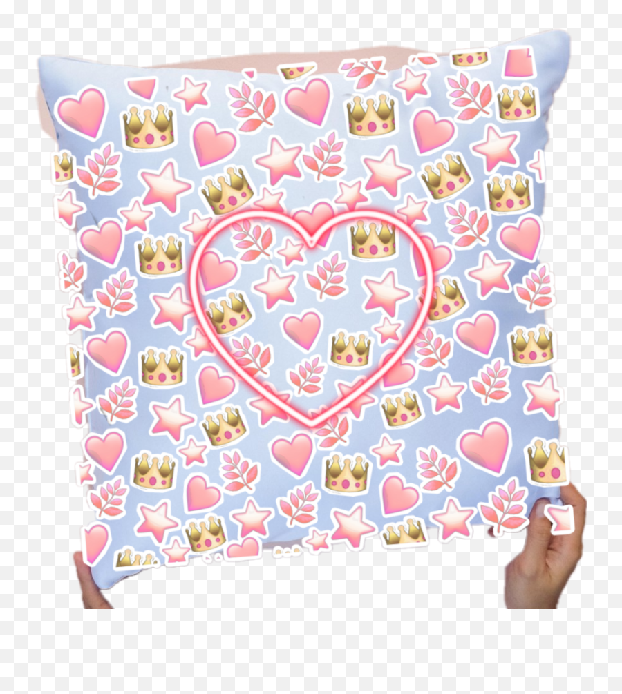 Sticker By Alferovaveronica - Decorative Emoji,Pink Heart Emoji Pillow